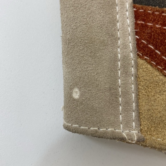 Vintage Suede Patchwork Vest Shearling Boys/Girls 8 - Picture 10 of 12